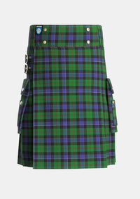 Utility_Ogilvie_of_Inverarity_VS_2_Tartan_666_kilt_front_image_with_pleated_design_and_adjustable_buckles_for_men
