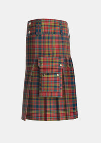 Utility_Ogilvy_2_Tartan_3240_kilt_left_image_with_pleated_design_and_adjustable_buckles_for_men
