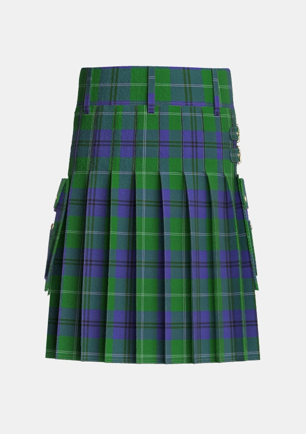 Utility_Oliphant_2_Tartan_242_kilt_back_image_with_pleated_design_and_adjustable_buckles_for_men