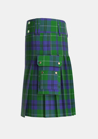 Utility_Oliphant_2_Tartan_242_kilt_left_image_with_pleated_design_and_adjustable_buckles_for_men