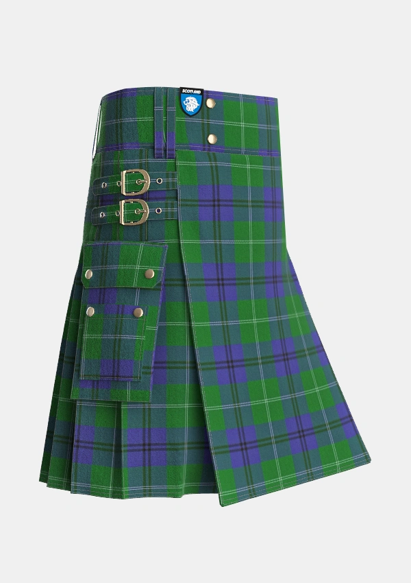 Utility_Oliphant_2_Tartan_242_kilt_side_image_with_pleated_design_and_adjustable_buckles_for_men