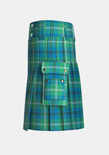 Utility_Oliphant_tartan_242_kilt_left_image_with_pleated_design_and_adjustable_buckles_for_men