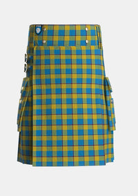 Utility_Oliver_Dress_Pink_Tartan_1259_kilt_front_image_with_pleated_design_and_adjustable_buckles_for_men