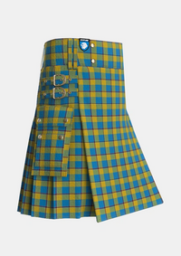 Utility_Oliver_Dress_Pink_Tartan_1259_kilt_side_image_with_pleated_design_and_adjustable_buckles_for_men
