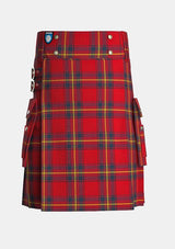 Utility_Oliver_Dress_tartan_1606_kilt_front_image_with_pleated_design_and_adjustable_buckles_for_men