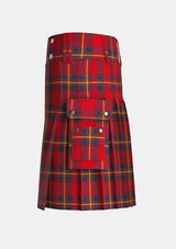 Utility_Oliver_Dress_tartan_1606_kilt_left_image_with_pleated_design_and_adjustable_buckles_for_men