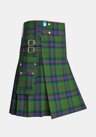 Utility_Park_Tartan_2387_kilt_side_image_with_pleated_design_and_adjustable_buckles_for_men