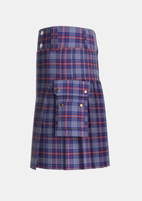 Utility_Parker_Dress_USA_Tartan_6446_kilt_left_image_with_pleated_design_and_adjustable_buckles_for_men