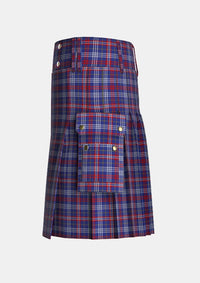 Utility_Parker_Tartan_6445_kilt_left_image_with_pleated_design_and_adjustable_buckles_for_men
