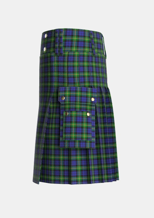 Utility_Paterson_Dalgleish_Version_Tartan_3886_kilt_left_image_with_pleated_design_and_adjustable_buckles_for_men