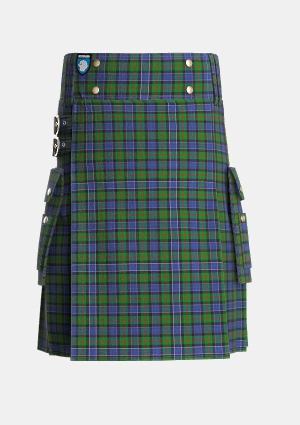 Utility_Paterson_Personal_Tartan_4174_kilt_front_image_with_pleated_design_and_adjustable_buckles_for_men