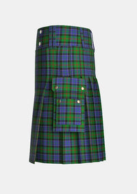 Utility_Paterson_tartan_4174_kilt_left_image_with_pleated_design_and_adjustable_buckles_for_men