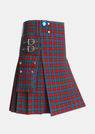 Utility_Patterson_John_Personal_Tartan_2191_kilt_side_image_with_pleated_design_and_adjustable_buckles_for_men
