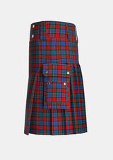 Utility_Patterson_John_tartan_2191_kilt_left_image_with_pleated_design_and_adjustable_buckles_for_men