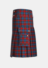 Utility_Patterson_John_tartan_2191_kilt_left_image_with_pleated_design_and_adjustable_buckles_for_men