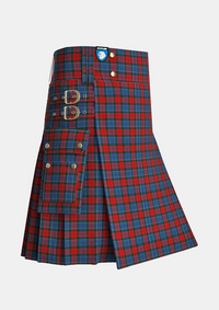 Utility_Patterson_John_tartan_2191_kilt_side_image_with_pleated_design_and_adjustable_buckles_for_men