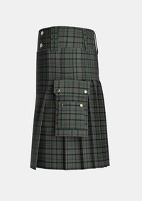 Utility_Patterson_Robert_Family_Tartan_14997_kilt_left_image_with_pleated_design_and_adjustable_buckles_for_men
