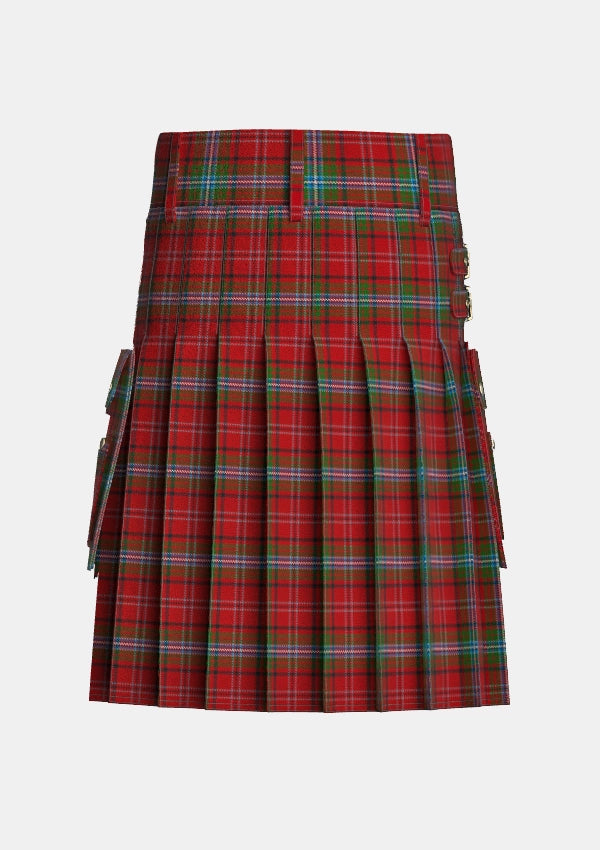 Utility_Peacock_Tartan_5793_kilt_back_image_with_pleated_design_and_adjustable_buckles_for_men