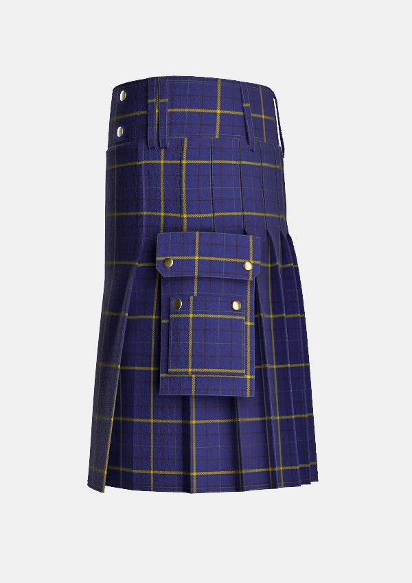 Utility_Pearson_Tartan_1734_kilt_left_image_with_pleated_design_and_adjustable_buckles_for_men