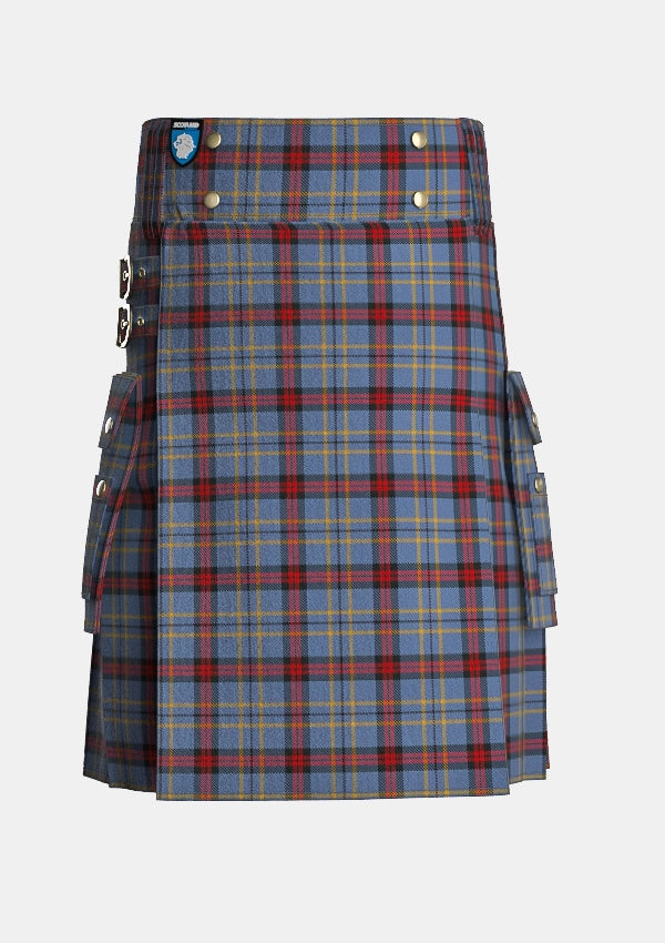 Utility_Perkins_Tartan_11211_kilt_front_image_with_pleated_design_and_adjustable_buckles_for_men