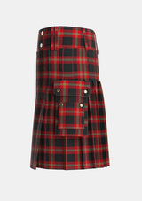 Utility_Perry_Pirrie_Personal_Tartan_1212_kilt_left_image_with_pleated_design_and_adjustable_buckles_for_men