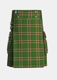 Utility_Pettigrew_J_Family_Tartan_14421_kilt_front_image_with_pleated_design_and_adjustable_buckles_for_men
