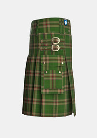 Utility_Pettigrew_J_Family_Tartan_14421_kilt_right_image_with_pleated_design_and_adjustable_buckles_for_men