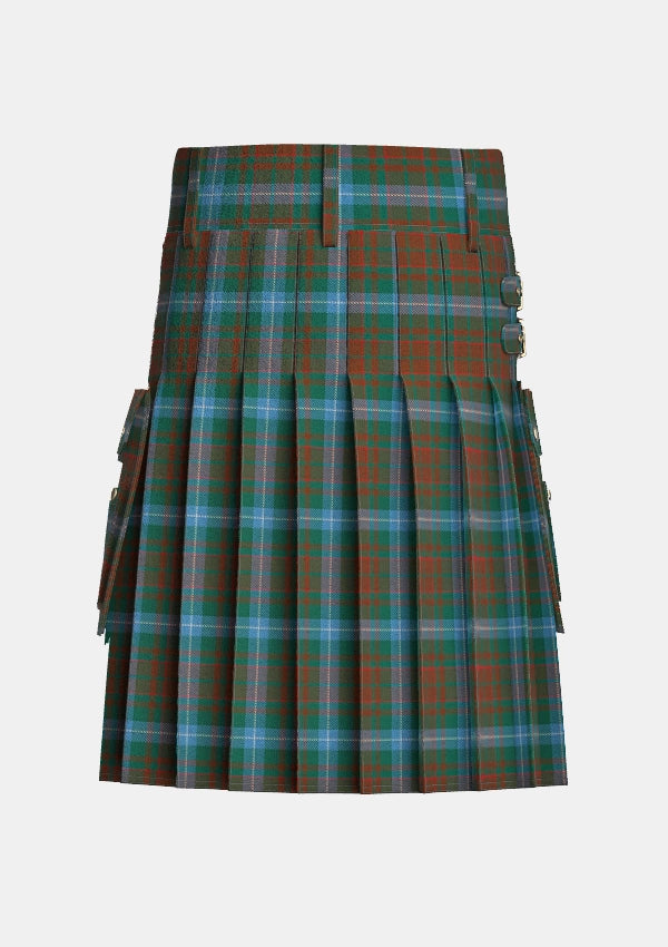 Utility_Phelan_T_Tartan_14835_kilt_back_image_with_pleated_design_and_adjustable_buckles_for_men