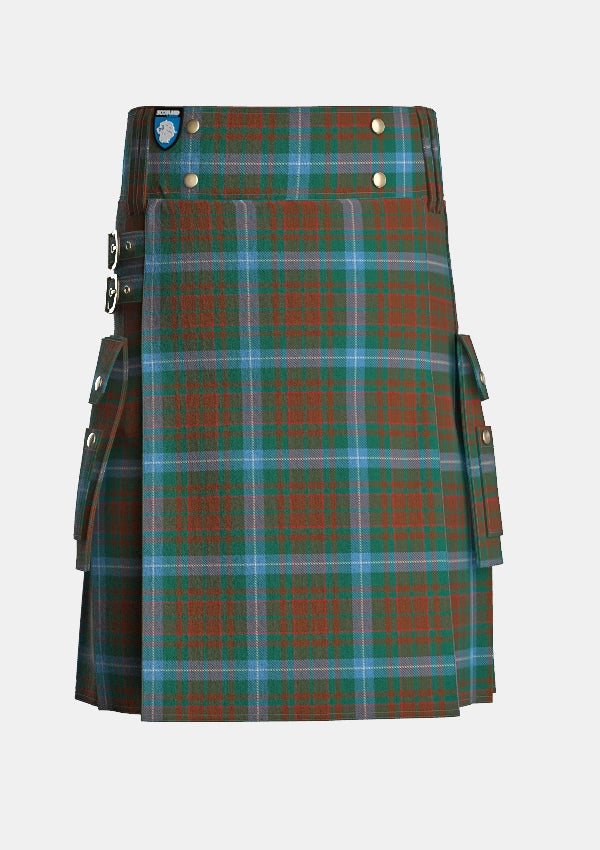 Utility_Phelan_T_Tartan_14835_kilt_front_image_with_pleated_design_and_adjustable_buckles_for_men