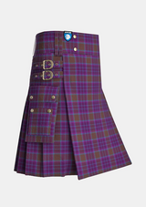 Utility_Phillips_tartan_3914_kilt_side_image_with_pleated_design_and_adjustable_buckles_for_men