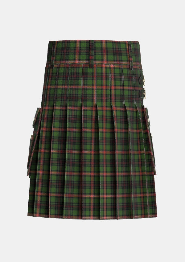 Utility_Pilette_of_Kinnear_Personal_Tartan_5504_kilt_back_image_with_pleated_design_and_adjustable_buckles_for_men