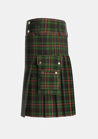 Utility_Pilette_of_Kinnear_Personal_Tartan_5504_kilt_left_image_with_pleated_design_and_adjustable_buckles_for_men