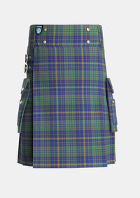 Utility_Platt_Tartan_749_kilt_front_image_with_pleated_design_and_adjustable_buckles_for_men