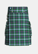 Utility_Porteous_Tartan_1264_kilt_front_image_with_pleated_design_and_adjustable_buckles_for_men