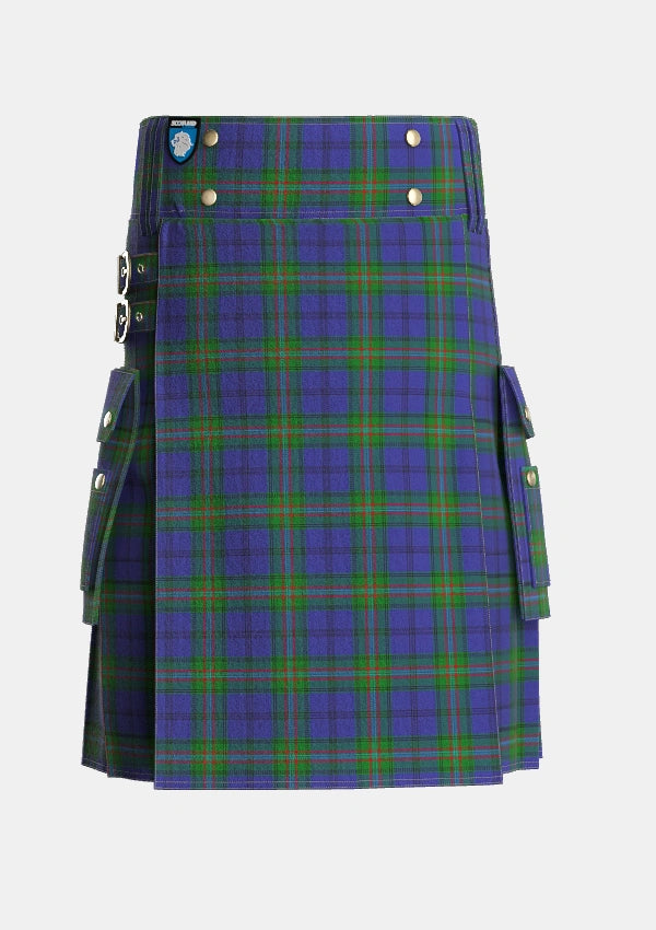 Utility_Prestoungrange_Personal_Tartan_2518_kilt_front_image_with_pleated_design_and_adjustable_buckles_for_men