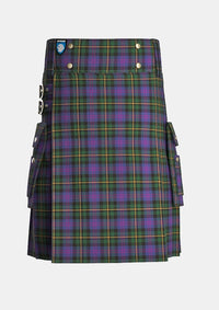 Utility_Price_Powell_Tartan_10295_kilt_front_image_with_pleated_design_and_adjustable_buckles_for_men