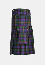 Utility_Price_Powell_Tartan_10295_kilt_left_image_with_pleated_design_and_adjustable_buckles_for_men