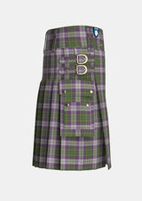Utility_Prickly_Thistle_Tartan_10805_kilt_right_image_with_pleated_design_and_adjustable_buckles_for_men
