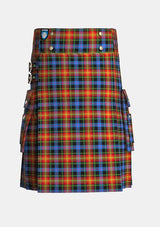 Utility_Pride_of_LGBT_Tartan_11871_kilt_front_image_with_pleated_design_and_adjustable_buckles_for_men