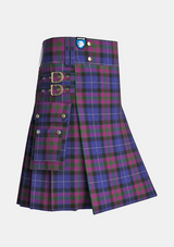 Utility_Pride_of_Scotland_tartan_2469_kilt_side_image_with_pleated_design_and_adjustable_buckles_for_men