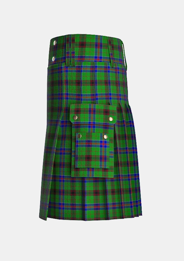 Utility_Princess_Diana_tartan_5459_kilt_left_image_with_pleated_design_and_adjustable_buckles_for_men