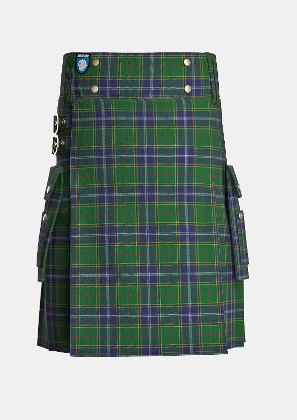 Utility_Pringle_Tartan_2816_kilt_front_image_with_pleated_design_and_adjustable_buckles_for_men