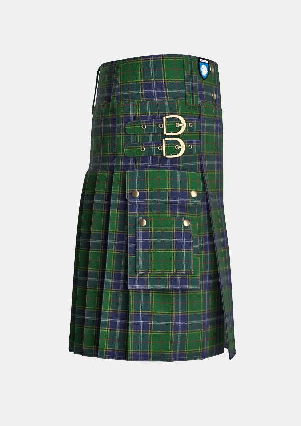 Utility_Pringle_Tartan_2816_kilt_right_image_with_pleated_design_and_adjustable_buckles_for_men