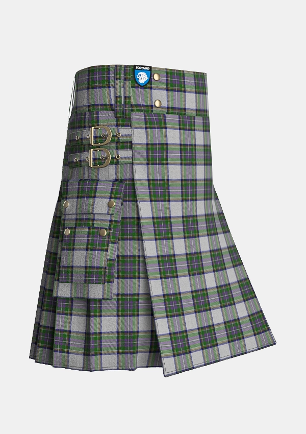 Utility_Pritchard_Tartan_4172_kilt_side_image_with_pleated_design_and_adjustable_buckles_for_men