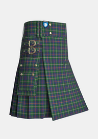 Utility_Purves_Tartan_11173_kilt_side_image_with_pleated_design_and_adjustable_buckles_for_men