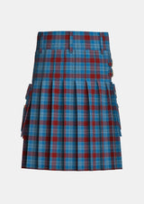 Utility_Rafferty_Tartan_6749_kilt_back_image_with_pleated_design_and_adjustable_buckles_for_men