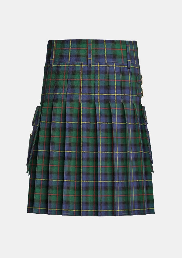 Utility_Ralph_Lauren_tartan_12999_kilt_back_image_with_pleated_design_and_adjustable_buckles_for_men