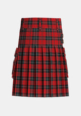 Utility_Ramsay_Tartan_1235_kilt_back_image_with_pleated_design_and_adjustable_buckles_for_men