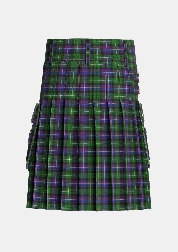 Utility_Rankin_Dalgleish_2_Tartan_3152_kilt_back_image_with_pleated_design_and_adjustable_buckles_for_men