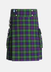 Utility_Rankin_Dalgleish_Tartan_5440_kilt_front_image_with_pleated_design_and_adjustable_buckles_for_men
